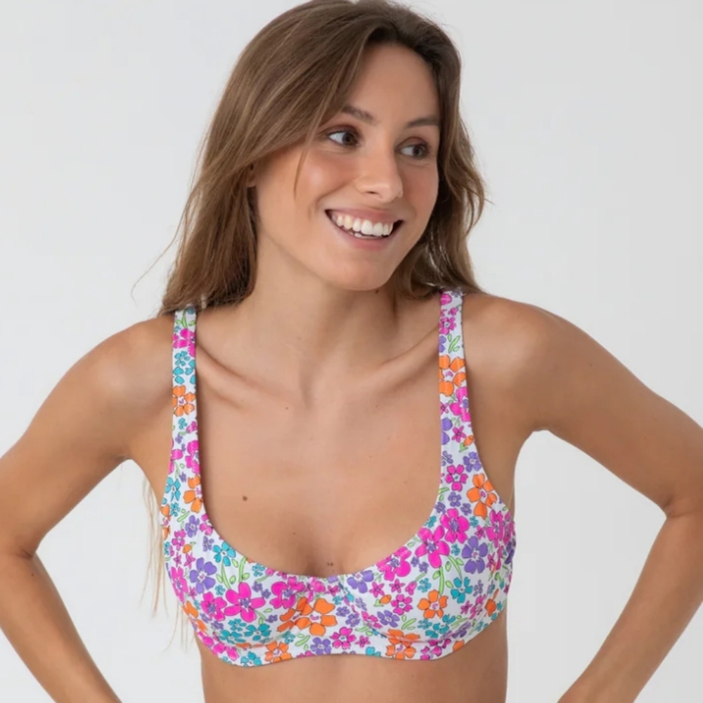 Bright swimwear bikini top